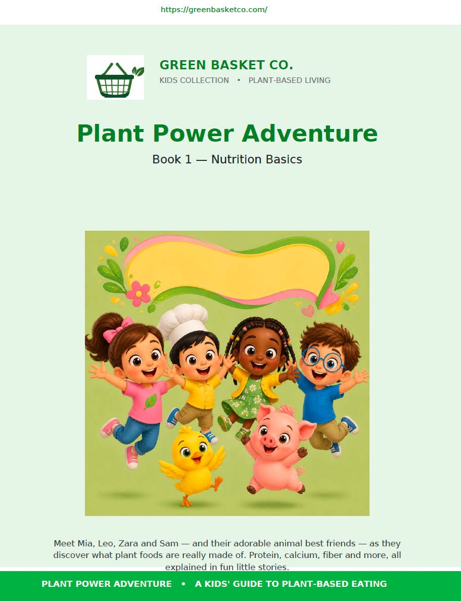 Green Basket Kids Comic — Vegan Nutrition V1 (Digital Download)