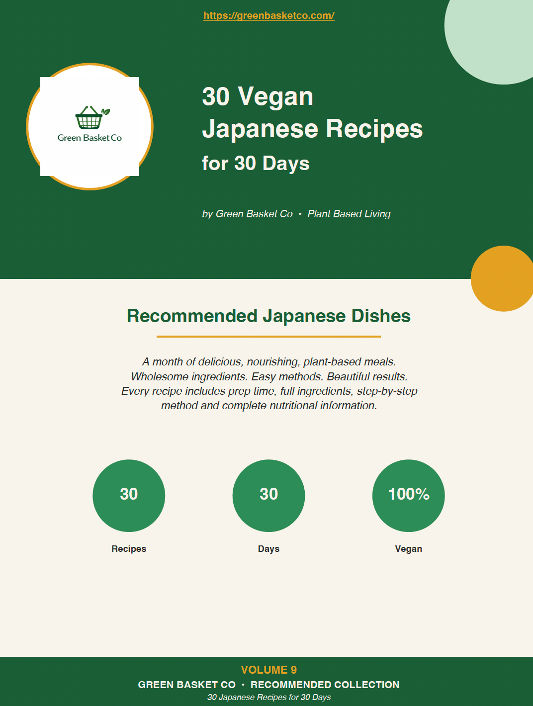 30 Vegan Japanese Recipes for 30 Days — Vol. 9 (Digital Download)
