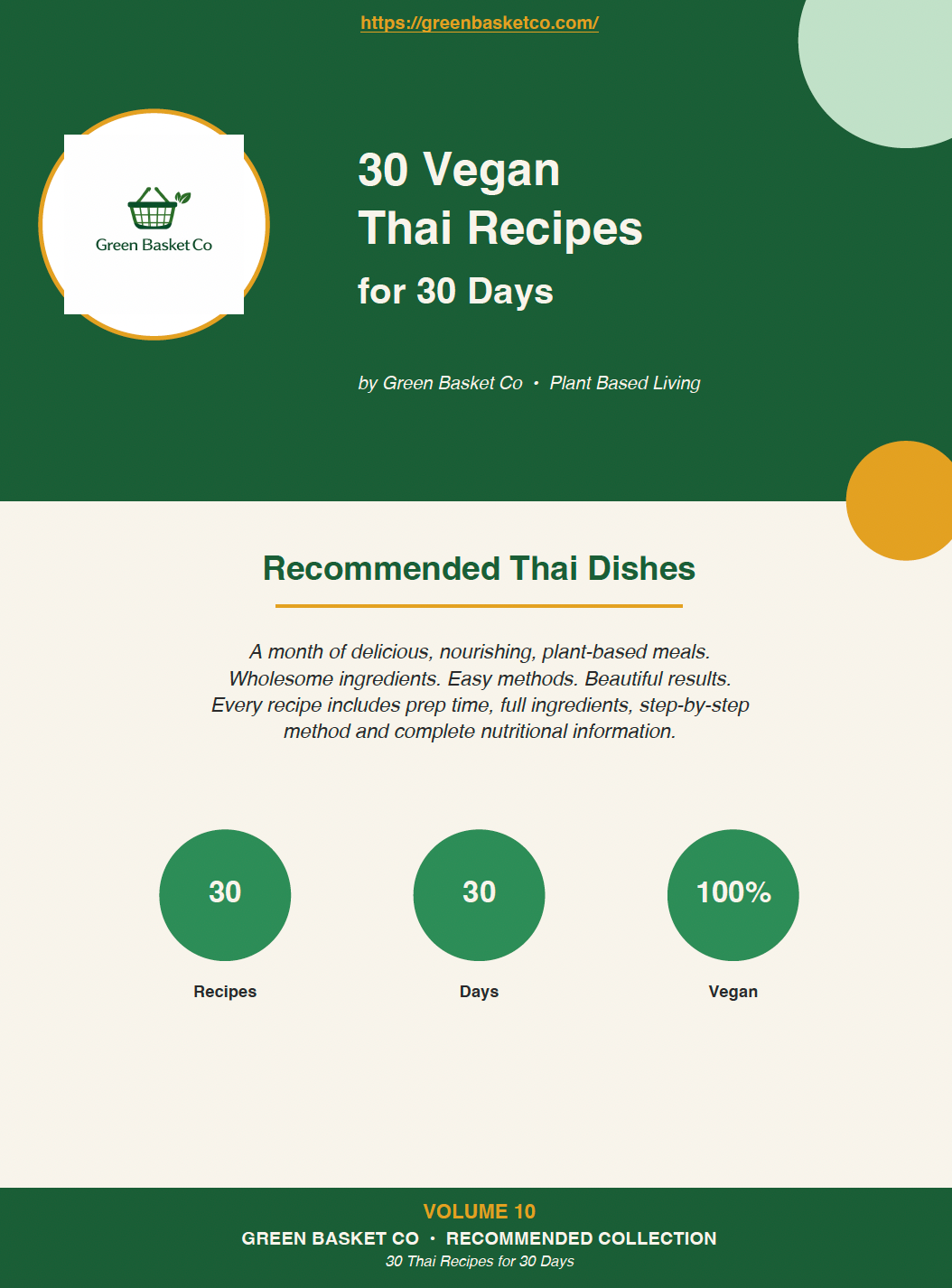 30 Vegan Thai Recipes for 30 Days — Vol. 10 (Digital Download)