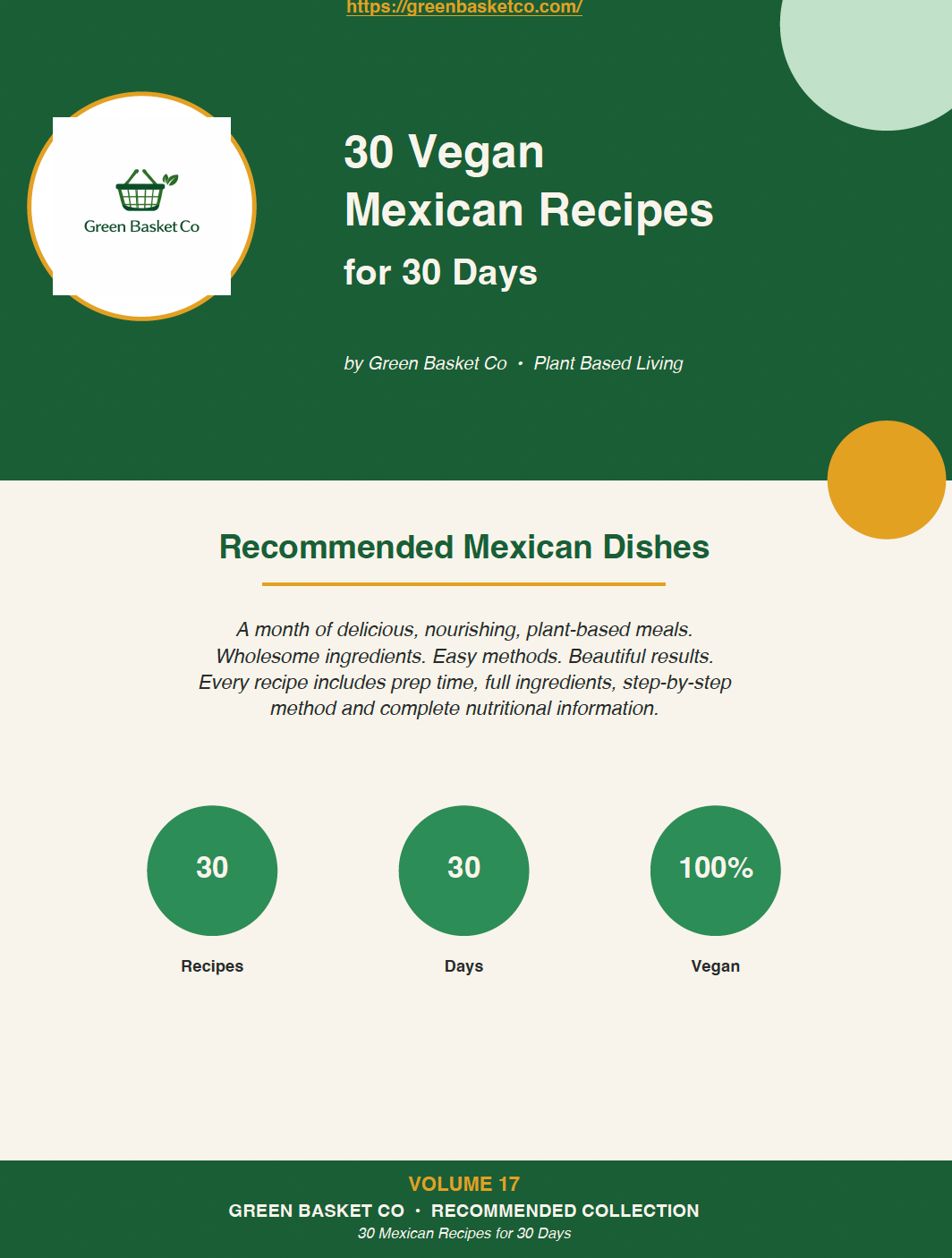 30 Vegan Mexican Recipes for 30 Days — Vol. 17 (Digital Download)