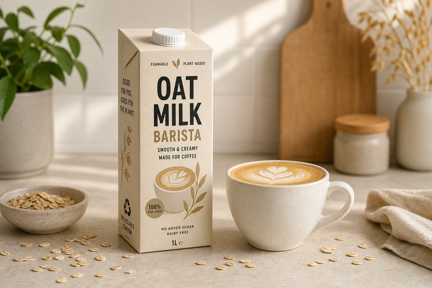 Barista Oat Milk — Creamy, Frothy & 100% Plant-Based