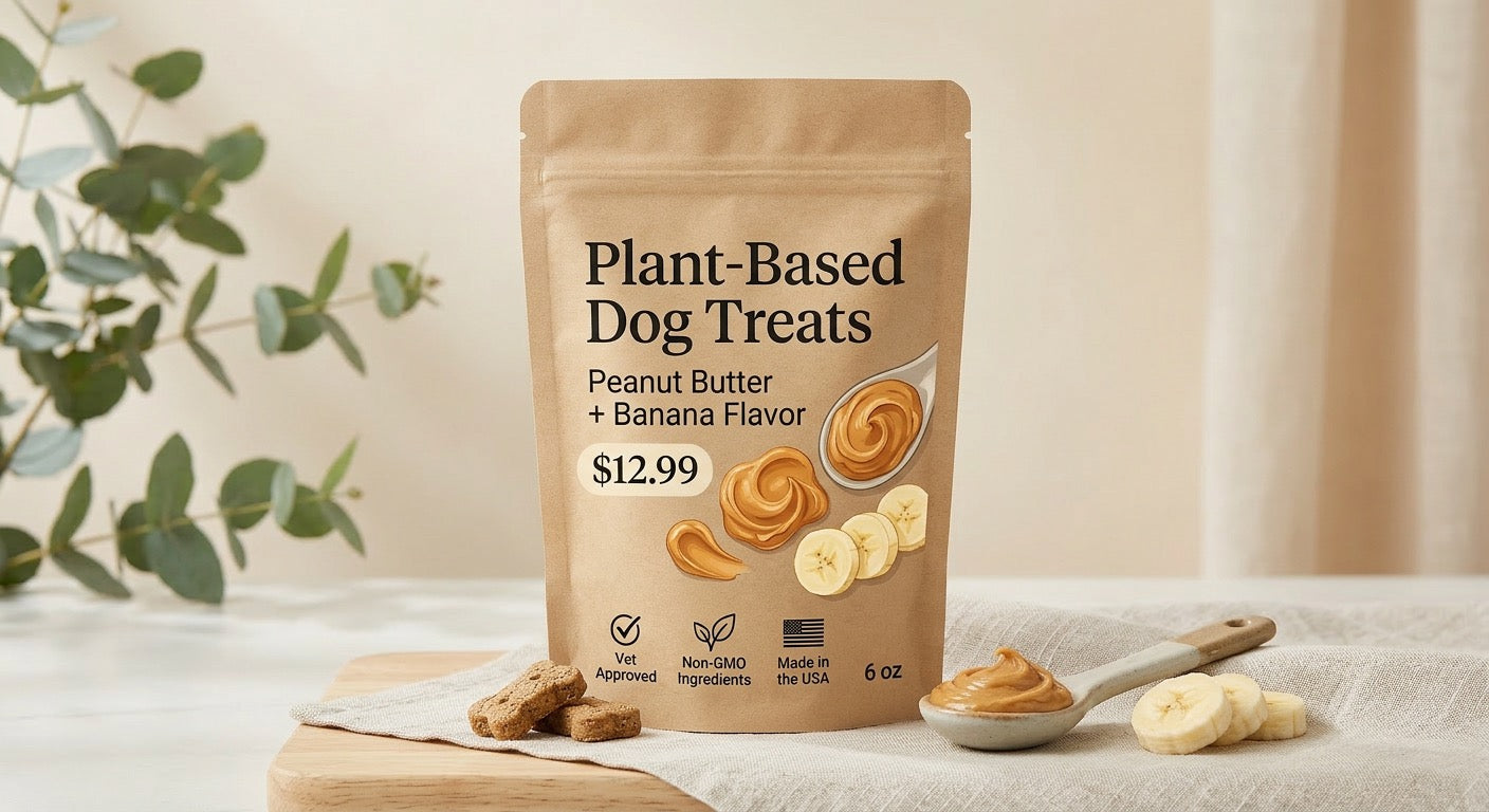 Plant-Based Dog Treats — Peanut Butter & Banana