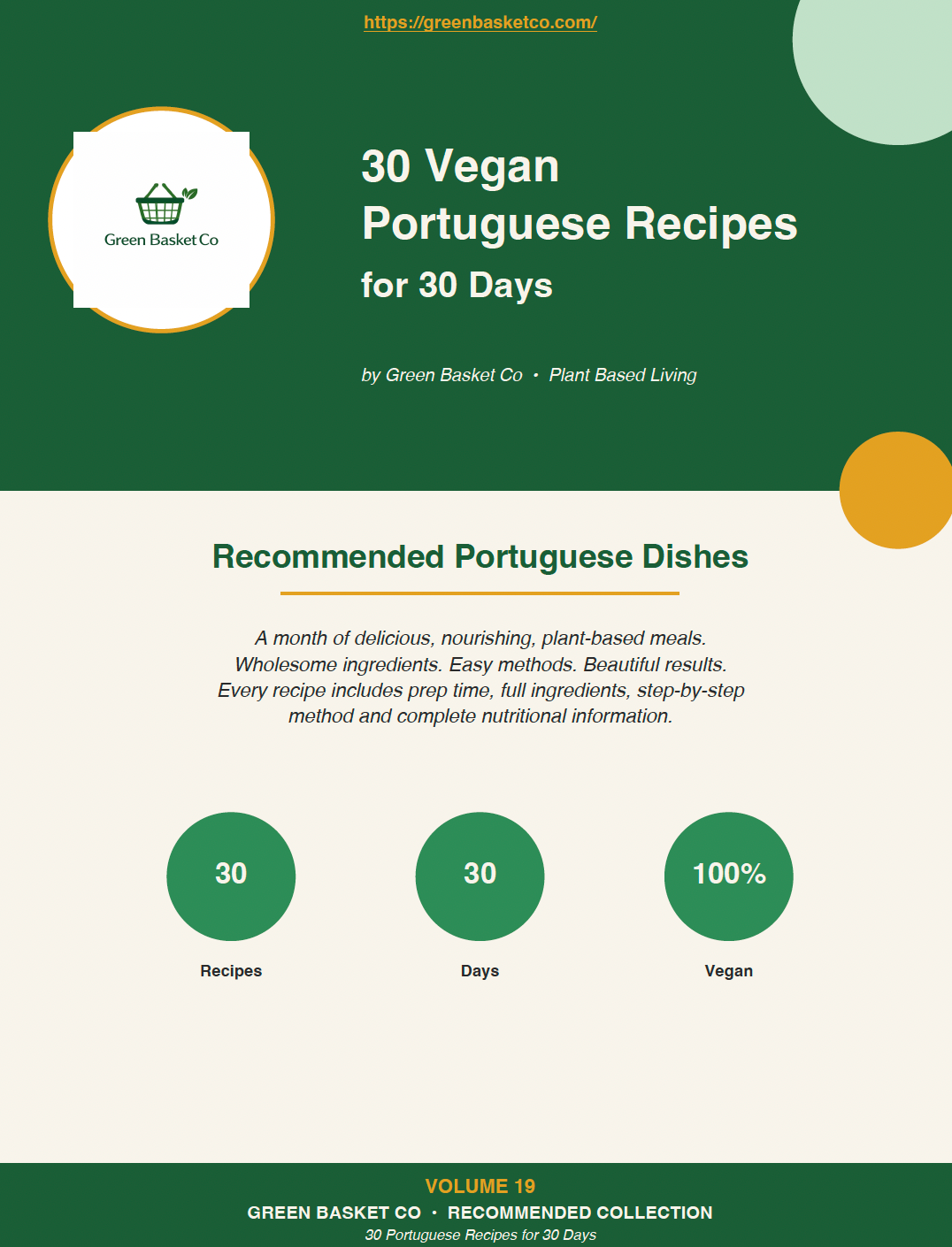 30 Vegan Portuguese Recipes for 30 Days — Vol. 19 (Digital Download)